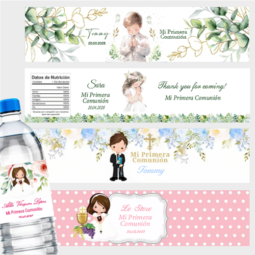Zwitsal Baby Products - Özel İlk Komünyon Su Şişesi Etiketi